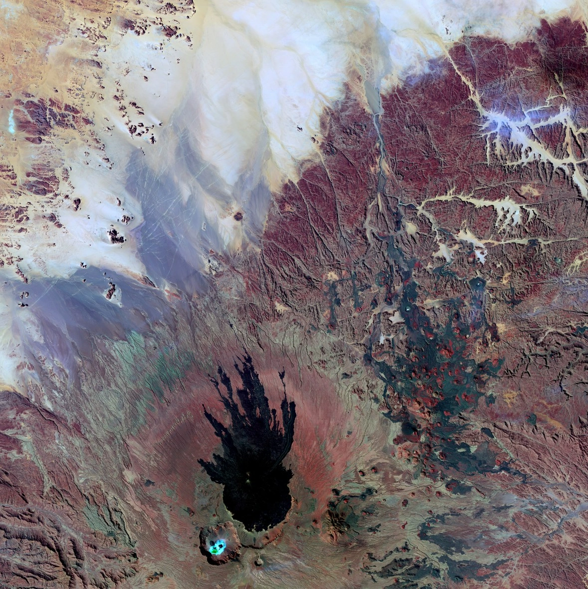 Vue sur les paysages sahariens du Tchad