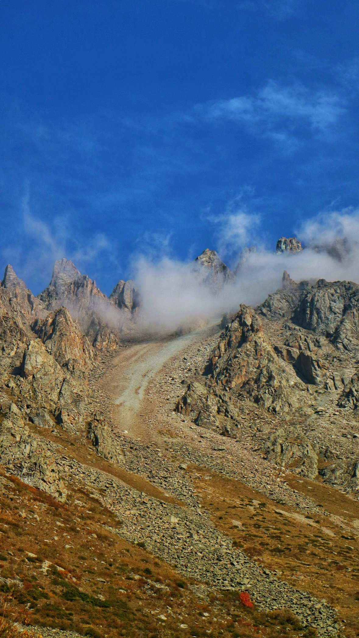 Paysage des montagnes du Kirghizistan