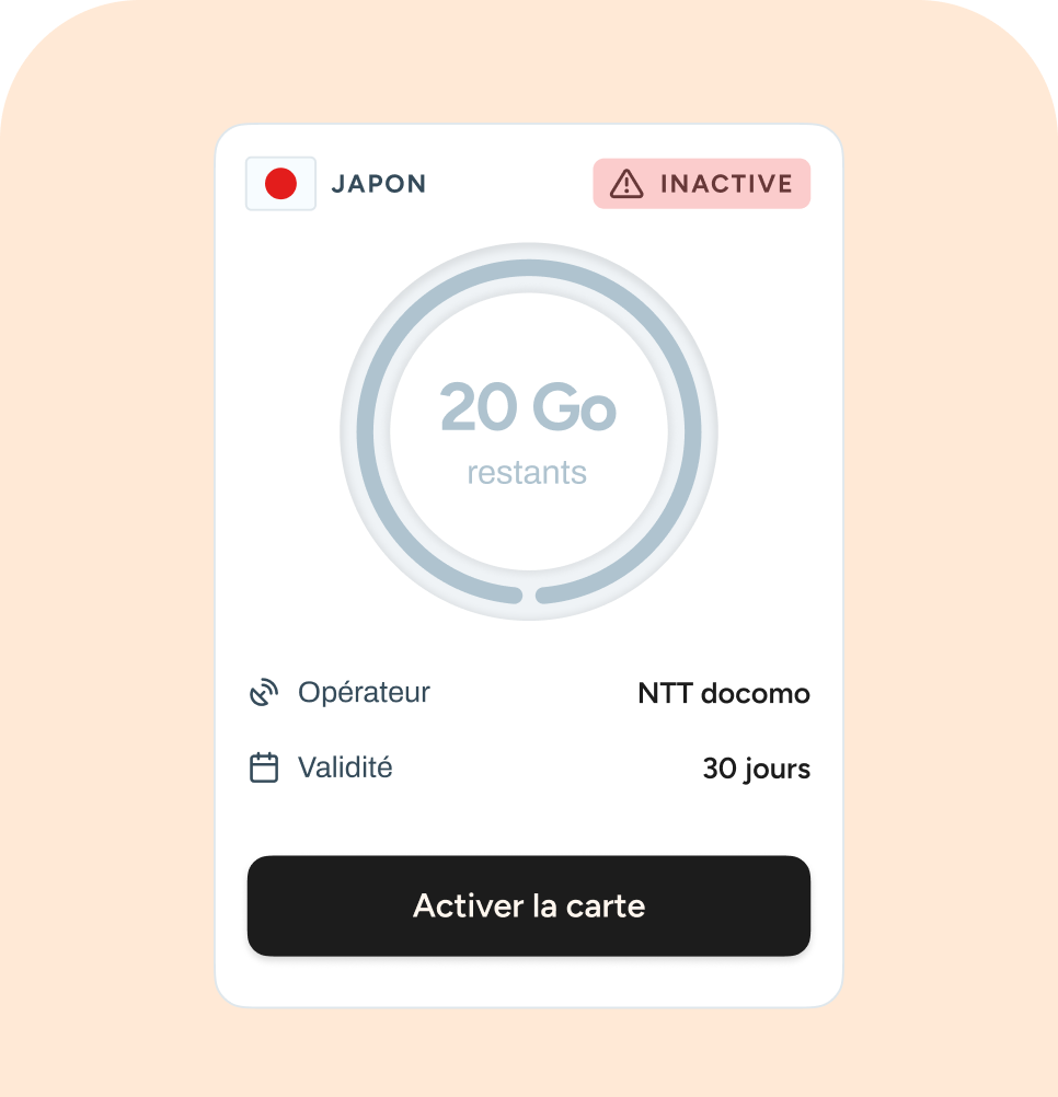 iPhone avec une carte eSIM inactive