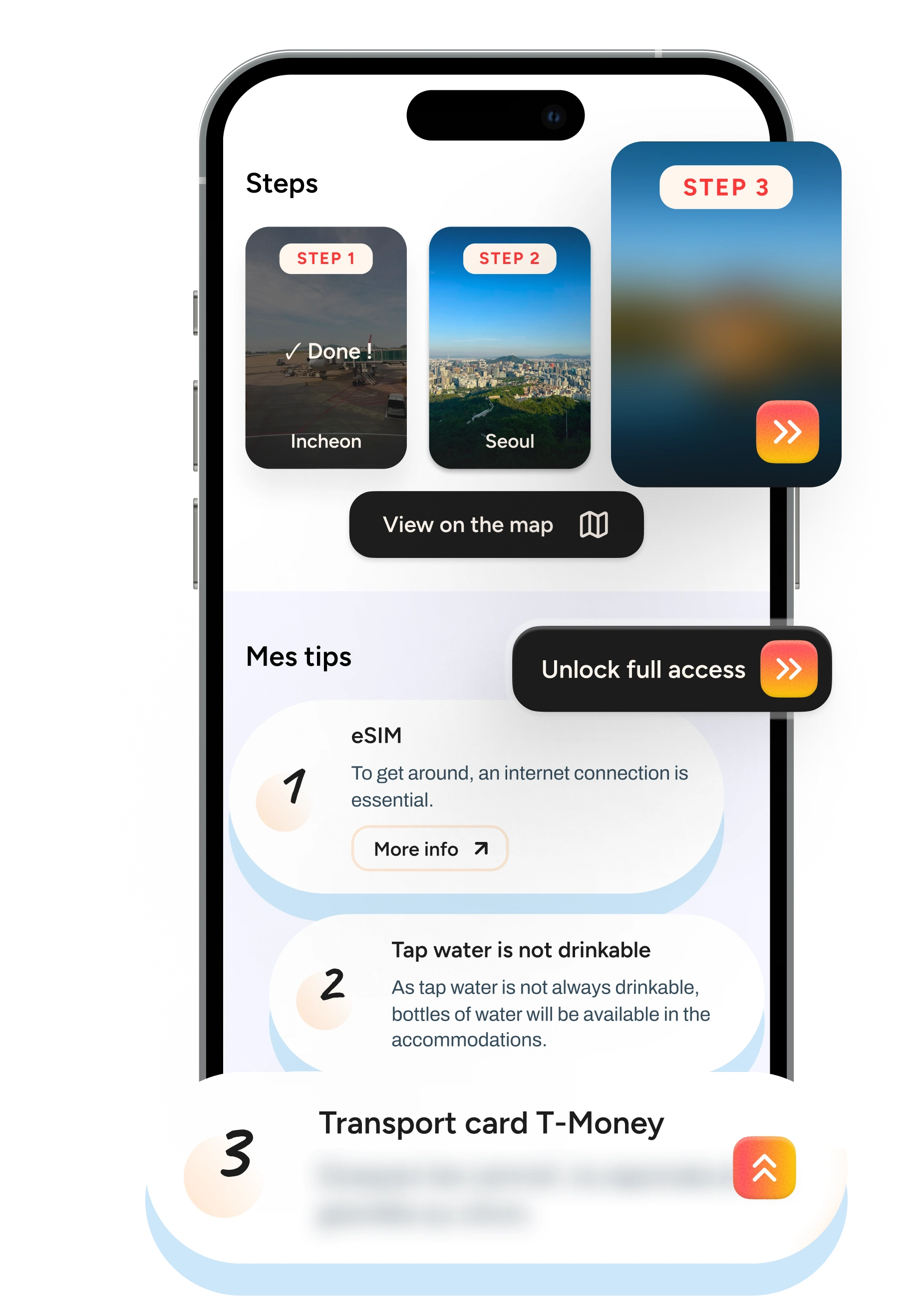 잠금 해제 준비가 된 가이드 미리보기가 있는 iPhone