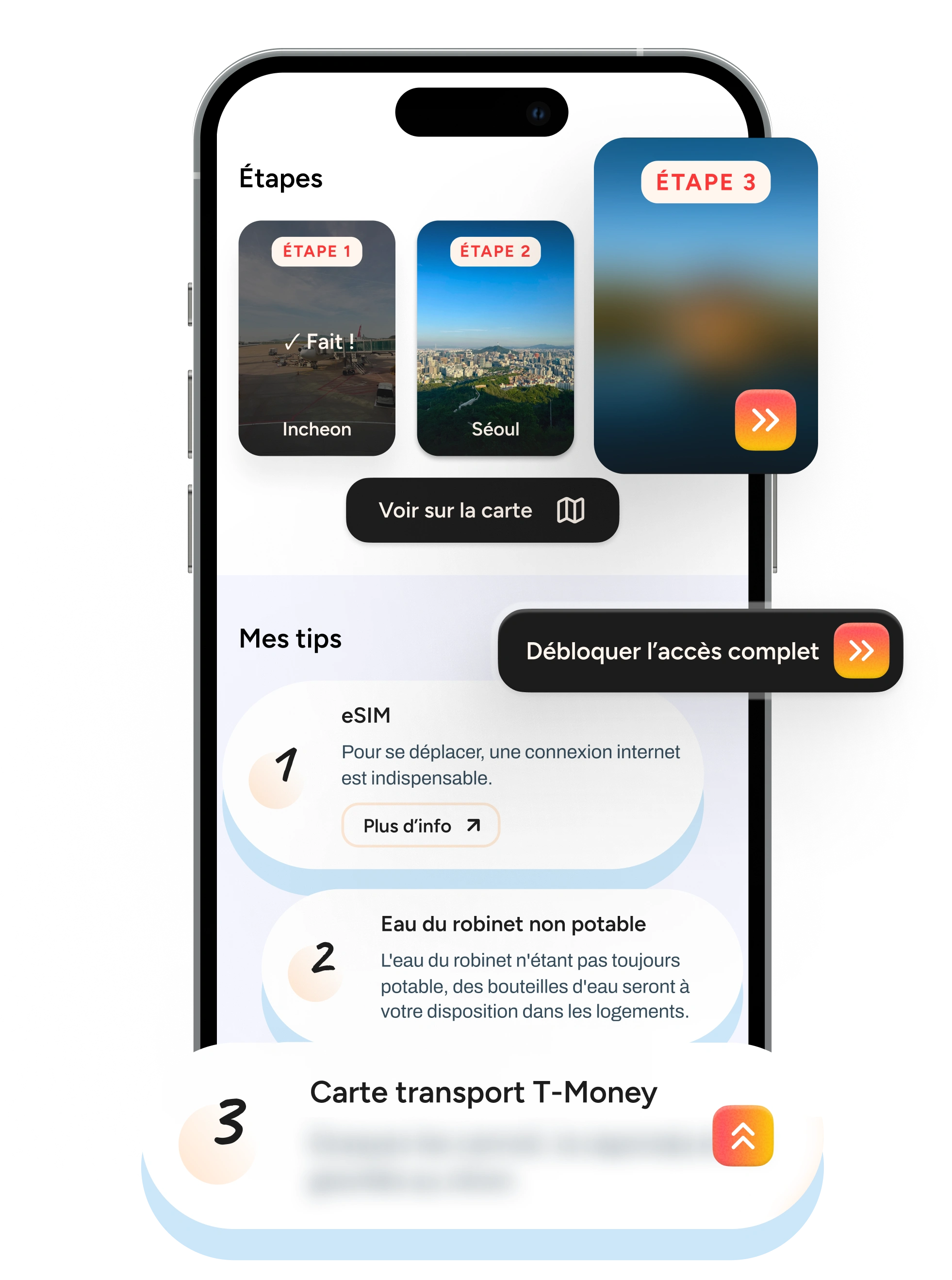 iPhone avec un aperçu de guide prêt à être débloqué